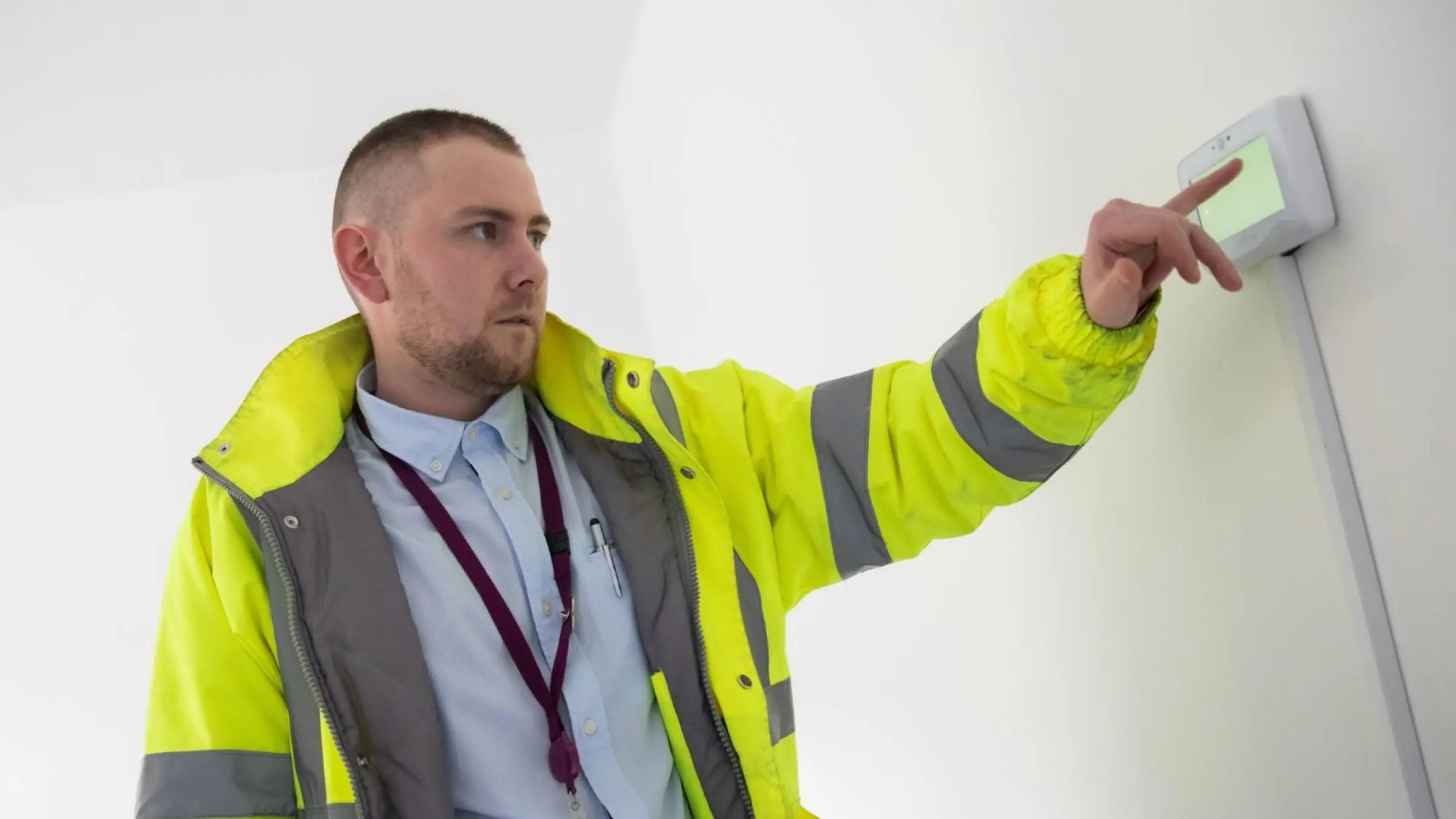 man in hi-vis jacket